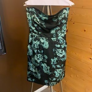 Black and Aqua pattered dress